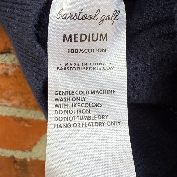 Barstool Golf Ryder Cup Knit Polo Shirt Navy Size Medium - Picture 5 of 6